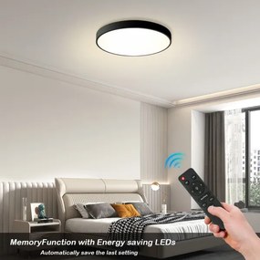 Brilagi - dimmelhető LED lámpatest POOL LED/60W/230V 3000-6000K átmérő 60 cm fekete + távirányítóval