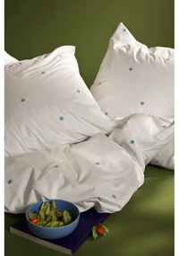 Fehér egyszemélyes pamut-perkál ágyneműhuzat 140x200 cm Daisy – JUNA