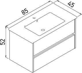 Arno mosdószekrény, 85 cm – TR785PNC1127