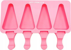Szilikon forma HÁROMszög alakú Jégkrém készítéshez, 4 fészek, Cakesicles