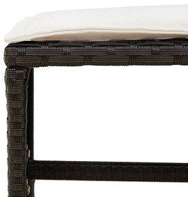 13 részes fekete polyrattan kerti ülőgarnitúra párnákkal