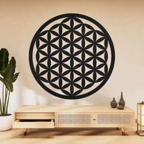 Elegáns, faragott fa mandala falra - FLORUM