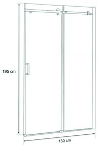 Bold 130x195 cm görgős zuhanyajtó