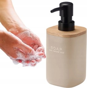 Szappan Adagoló Bézs Poolyresin Konyha Fürdőszoba Szappantartó Pumpával