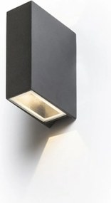 Rendl Ukko fekete Led fali lámpa 2x3W 3000K IP54 Fel/le