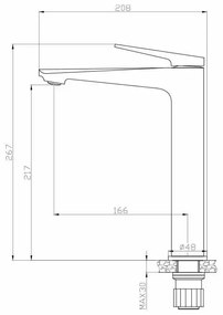 Caldo Freddo mosdó csaptelep - leeresztő nélkül - KRÓM