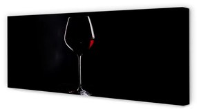 Canvas képek Fekete háttér egy pohár bor 100x50 cm