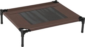 PawHut Kültéri Kutyakényelmes, Emelt Kutyafekhely Közepes és Nagy Kutyáknak, Stabil Ágy, Mosható Hálószerkezettel, Macskáknak is, Különleges Hely Kuty