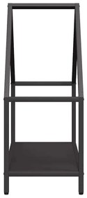 fekete hidegen hengerelt acél tűzifatároló 60x25x60 cm