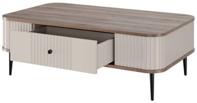 Vesper 103x60 cm-es kasmír / diófa / fekete lábak fiókkal
