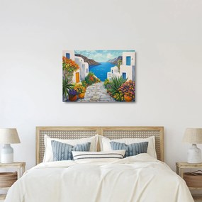 Üveg kép - Görög sikátor (70x50 cm)