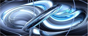 Kék absztrakció képe (120x50 cm)