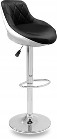 Aga 2x Bárszék Ezüst/Fekete-fehér