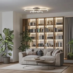 Brilagi - LED Dimmelhető felületre szerelhető csillár ORBITS LED/85W/230V 3000-6500K fekete + távirányító