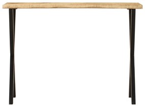 tömör mangófa konzolasztal természetes éllel 105 x 33 x 76 cm