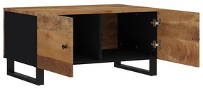 Tömör mangófa és szerelt fa dohányzóasztal 80 x 50 x 40 cm