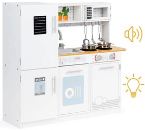 Fa gyerekkonyha fényekkel edényekkel