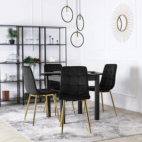 Fekete Bársony Étkezőszék. YORK