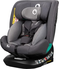 Lionelo - BASTIAAN ONE i-Size 40-150 cm forgatható autósülés alappal, kőszürke