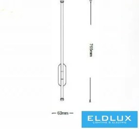 UNIVERSO fali lámpa LED 12w 960lm 4000k IP20 765×60mm fehér