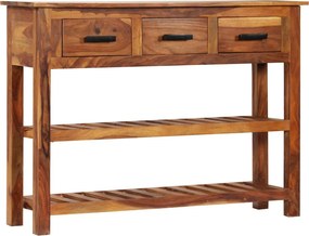 vidaXL 3 fiókos tömör akácfa tálalószekrény 110 x 30 x 80 cm