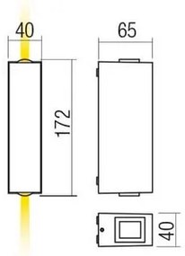 Redo 90424 - LED Kültéri fali lámpa ACE LED/5,84W/230V 4000K IP54 barna