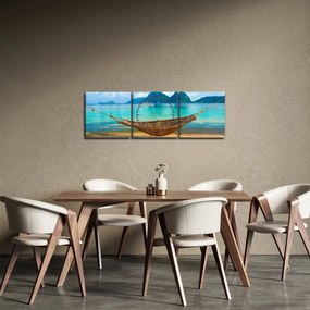 Kép - Hálóágy a tengerparton (órával) (90x30 cm)