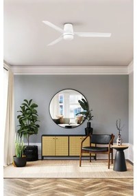 FARO 33828WT-1TW - LED Dimmelhető ventilátor PUNT TUB M LED/18W/230V fehér átm. 132 cm WT + távirányító