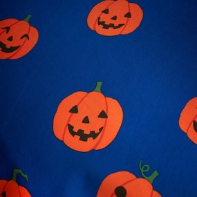 Kék-narancssárga egyszemélyes ágyneműhuzat 135x200 cm Halloween Pumpkins – Catherine Lansfield