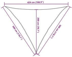 100% poliészter oxford szövet napvitorla 3x3x4,24 m
