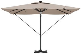 Konzolos Roma Napernyő LED-del Taupe 286x285x270 cm Alumínium