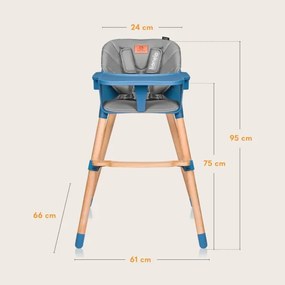 Lionelo - Gyerek etetőszék 2 az 1-ben KOEN Blue Sky