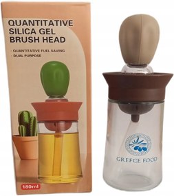 Olívaolaj palack, Szilikon ecsettel, Greece Food logóval 180ml
