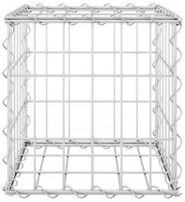 kocka alakú acélhuzal gabion magaságyás 30 x 30 x 30 cm