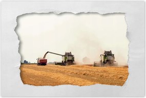 Poszterek 120x80 Kombájn a gabona betakarításához
