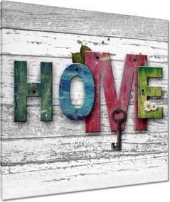 Vászonkép 80x80 Otthon Házikó Felirat