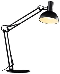NORDLUX Arki asztali lámpa, fekete, E27, max. 60W, 20cm átmérő, 75145003