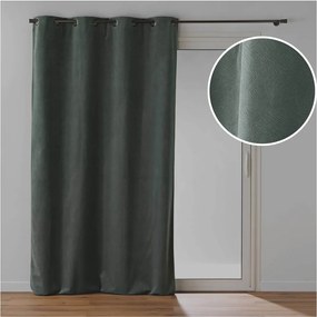 Khaki bársony függöny 140x260 cm Olympe – douceur d'intérieur