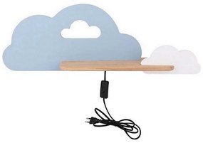 Candellux LED gyerekszoba fali lámpa CLOUD polccal LED/5W/230V kék-fehér CA0419