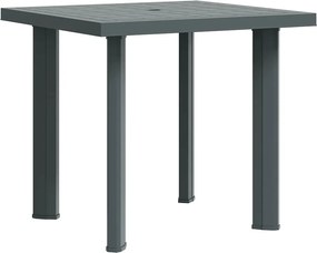 vidaXL zöld műanyag kerti asztal 80 x 75 x 72 cm