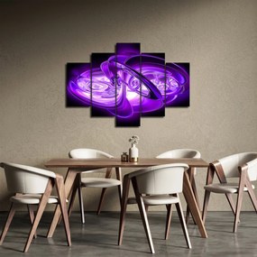Lila fraktálos kép (150x105 cm)