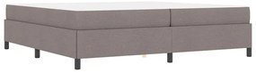 Boxrugós ágy Taupe és Fekete 200 x 200 cm Textil és mérnöki fa