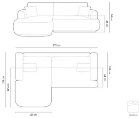 Ella ágyazható ottomános kanapé