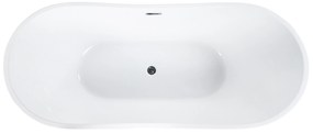 Fehér szabadon álló fürdőkád 170 x 77 cm ANTIGUA Beliani