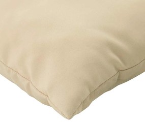 2 db bézs szövet raklapkanapé-párna