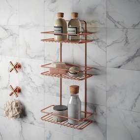 Copper háromszintes fürdőszobai polc - Metaltex