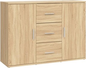 vidaXL sonoma tölgyszínű szerelt fa tálalószekrény 91x29,5x65 cm