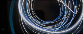 Kék vonalak képe (120x50 cm)
