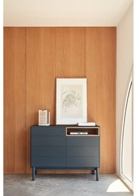 Sötétszürke alacsony komód 120x90 cm Corvo - Teulat