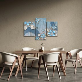 Kép - kék virágok (90x60 cm)